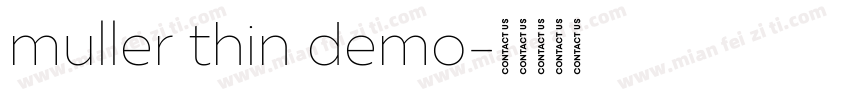 muller thin demo字体转换